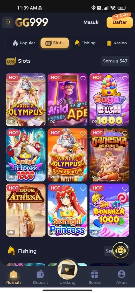 GG999 koleksi permainan slot