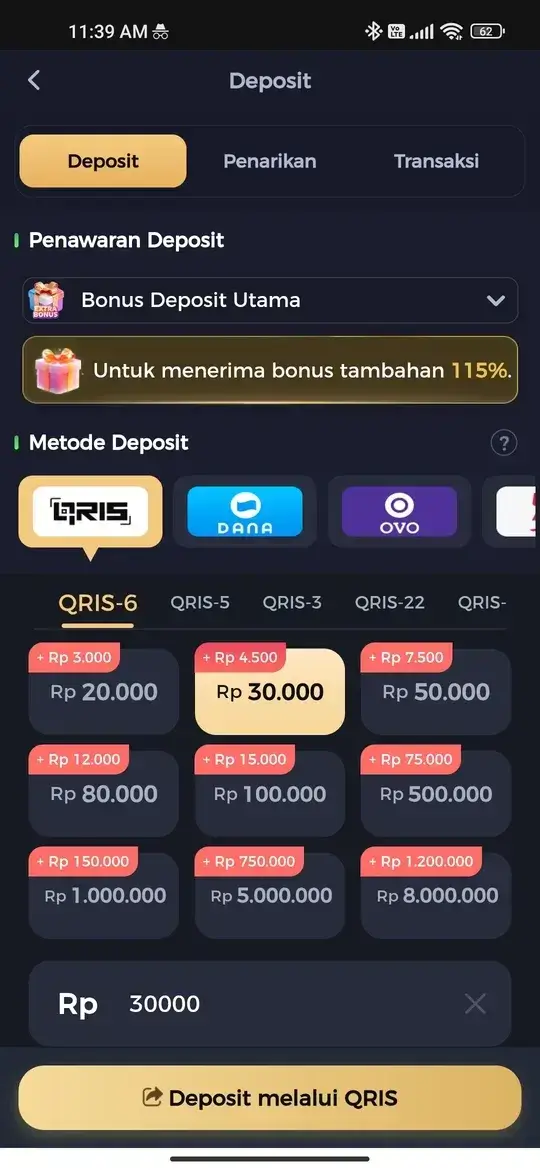 GG999 halaman deposit QRIS