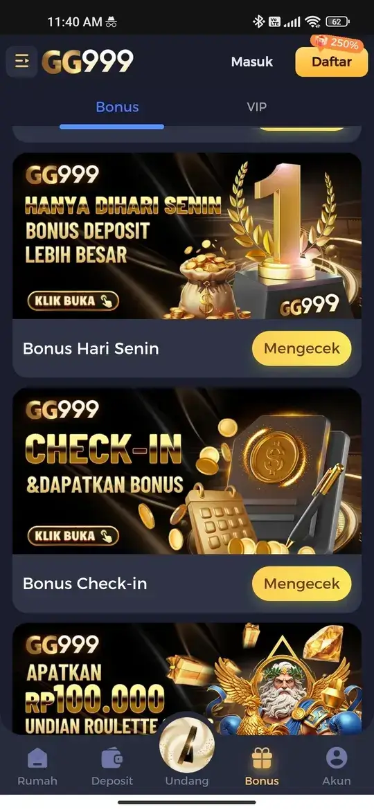 GG999 bonus dan promosi